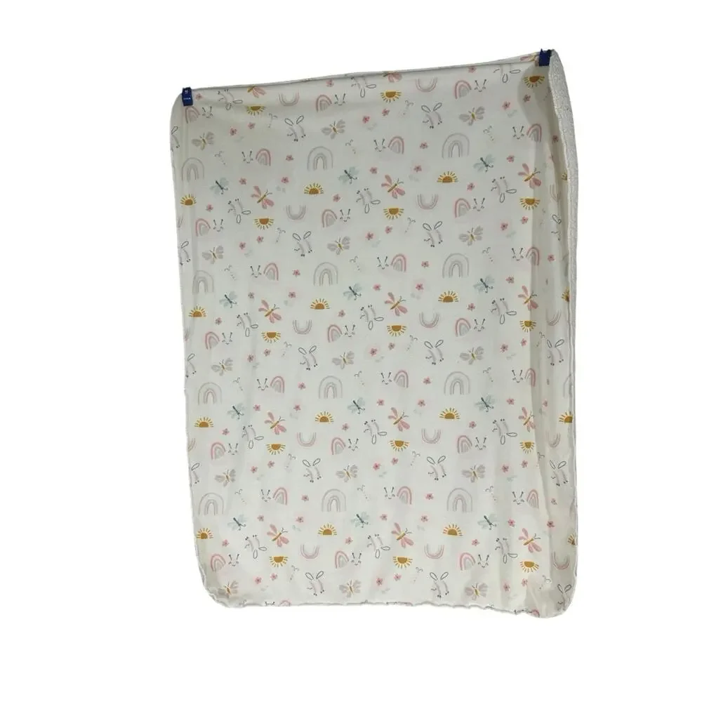Chick Pea Rainbow Baby Blanket Sherpa Sun Bumble Bee Butterfly Flower Snail